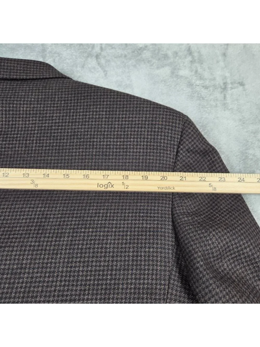 Lauren Ralph Lauren Sport Coat 48R Brown Houndstooth Office Preppy Blazer Jacket